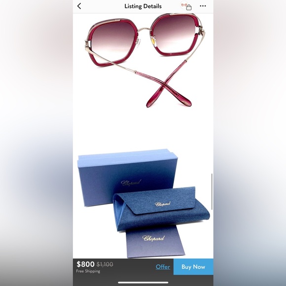 New! 👑CHOPARD Sunglasses SCHG32V 0AFD, 100%Authentic🏆‼️ - Picture 10 of 16